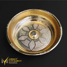 UltraMint Altın Kaplama Osmanlı Hamam Tası, Şık ve Zarif Pirinç Tasarım