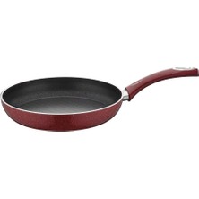 Braventa Collection Granit Tava, 28CM, 3.4 mm Gövde, Yapışmaz, Kırmızı