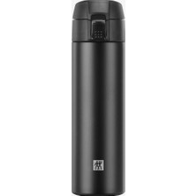 Braventa Collection Zwilling Thermo Matara, 7 Saat Sıcak 12 Saat Soğuk Tutar, Paslanmaz Çelik, Siyah, 450 ml
