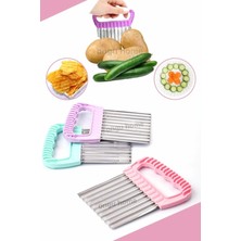 Braventa Collection Safestore 2'li Cips Patates Doğrayıcı Şekilli Kesici Çelik Patates Meyve ve Sebze Doğrama Bıçağı