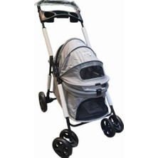 Braventa Collection Tommy Evcil Hayvan Arabası 74,5X46,5X97,5 cm Gri Max 15 kg
