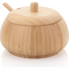 Mien Bambu Kaşıklı Şekerlik/baharatlık 13,5X13X9CM