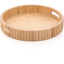 Mien Bambu Dekorlu Yuvarlak Tepsi 30CM