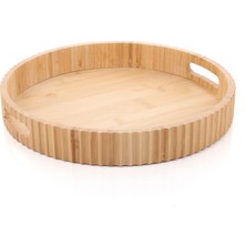 Mien Bambu Dekorlu Yuvarlak Tepsi 35CM