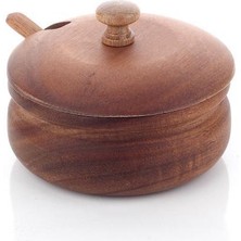 Mien Akasya Dekorlu Kaşıklı Şekerlik/baharatlık 10X5CM