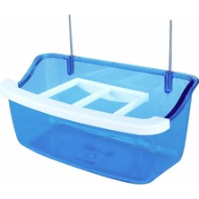 Braventa Collection Beak's Kuş Yemlikleri, 10 cm Telli Izgaralı Yemlik, Mavi x 32 Adet