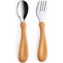 Braventa Collection Babyjem Paslanmaz Çelik Çatal Kaşık Seti Somon