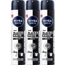 Braventa Collection Men Erkek Sprey Deodorant &white Invisible Original 200ML, 72 Saat Anti-Perspirant, X3 Adet, Avantaj