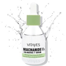 Braventa Collection Vıtayes Niacinamide%10 ve Hyalüronik Asit Cilt Gözenek Sıkılaştırıcı Cilt Bariyeri Güçlendirici Seru