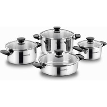 Braventa Collection Korkmaz Kappa 8 Parça Tencere Seti