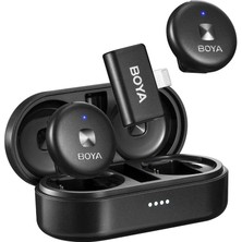 Braventa Collection Boya Omic-D Wireless Ikili Yaka Mikrofonu Lightning (Siyah)