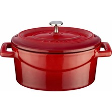 Braventa Collection Metal Oval Mini Tencere, Kırmızı