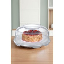 Braventa Collection Melkan Home Kek Fanusu & Pasta Fanusu Kilitli Kapaklı Kek Fanusu 7 Litre Krem Krem