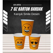 Braventa Collection Maycup 7 Oz Karton Bardak 1000 Adet Karışık Desen