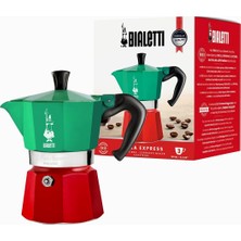 Braventa Collection - Express Italia: 3 Cups Ocak Üstü Espresso Pişirici - 130ML - Karma Renk - Alüminyum Gövde - Patent