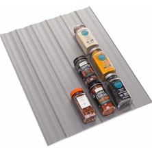 Braventa Collection Spiceliner Baharat Rafı Çekmece Düzenleyici (Universal Fit 10' Rulo), Gri