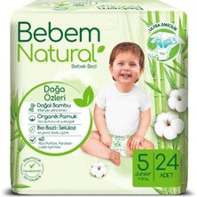 Braventa Collection Bebem Natural 5 Beden Jumbo Bebek Bezi (1 x 24 Adet)