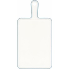 Braventa Collection Kaydırmaz Silikon Kesme Tahtası, Pratik Saplı, 41,2 x 21,4 Cm, Çok Renkli - Beyaz