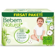 Braventa Collection Bebem Natural Bebek Bezi Junior 5 Beden Fırsat Paketi 40 Adet