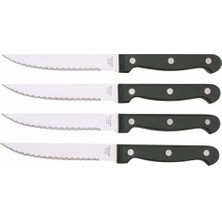 Braventa Collection 4 Adet Bıçak Seti Çok Amaçlı 22 cm Siyah-Paslanmaz Çelik 4 Lü Set