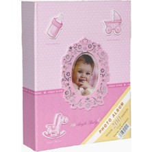 Braventa Collection Rabsev 10X15CM 100 Fotoğraf Kapasiteli Lüx Bebek Fotoğraf Albümü (Pembe)
