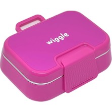Braventa Collection Wiggle Bento 1030ML Lunchbox Tek Katlı 2 Bölmeli Paslanmaz Çelik Sefer Tası Yemek (Pembe)