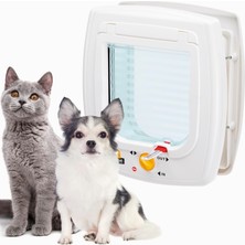 Braventa Collection Swıng 5 Kedi-Köpek Kapısı, Beyaz, 13,5X13,7, Standard