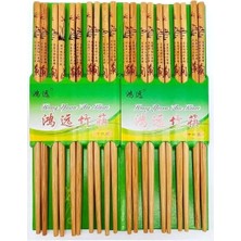 Braventa Collection Bambu Organik Chopstick Yemek Çubuğu Haşi 10 Çift Uzak Doğu Japon Tip