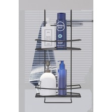 UltraMint Siyah Duşakabin Şampuanlık Banyo Organizer, Pratik ve Şık Tasarım