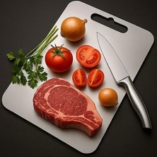 Braventa Collection Health Serisi 404 Çelik Alışımlı 27 x 21 cm Kesme Tahtası