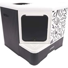 Braventa Collection M-Pets Terra Forma Eco Desenli Kapalı Kedi Tuvaleti