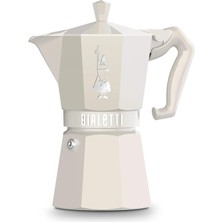 Braventa Collection - Exclusive: 6 Cups Ocak Üstü Espresso Pişirici - 270ML - Krem Renk - Alüminyum Gövde - Patentli Güv