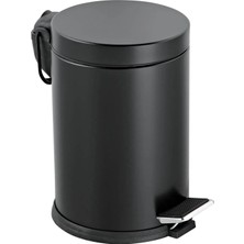 Braventa Collection Vinoks Premium Serisi 3 Litre Hacimli Paslanmaz Banyo-Mutfak Pedallı Çöp Kovası Siyah