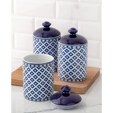 Braventa Collection Madame Coco Dames 3'lü Baharatlık Seti, Mavi & Beyaz