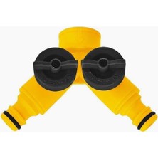 Braventa Collection 2 Çıkışlı Musluk Bağlantı Adaptörü, Dış Mekan Koşullarına Dayanıklı, Aynı Anda Iki Hortumu Bağlama,