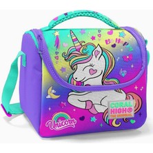 Braventa Collection High Mor Tekboynuz Kız Çocuk Okul Beslenme Çantası - Termos Özellikli