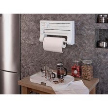 Braventa Collection Mutfak Folyo/havlu Tutucusu-Beyaz M-E81-01