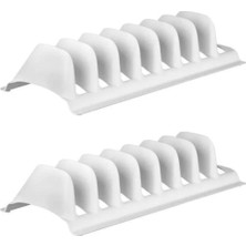 Braventa Collection Dolap Içi Tencere Tava Kapağı Tabak Düzenleyici Sepet Tabaklık Bulaşıklık Mutfak (Beyaz 2'li)