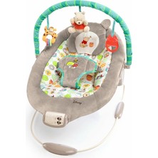 Braventa Collection Bright Starts Winnie The Pooh Dots & Hunny Pots Sallanan Bebek Titreşimli Bebek Koltuğu, Müzik ve 3