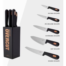 Braventa Collection Overcut 6 Parça Bıçak Seti, Siyah