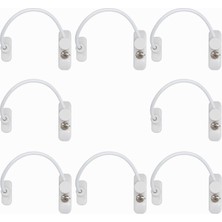 Braventa Collection Kidmix 8 Adet Halatlı Pvc Kapı Pencere Emniyet Kilidi - Beyaz Kablolu Pimapen Emniyet Mandalı - Ücre