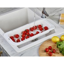 Braventa Collection Sürgülü Açılır Kapanır Pratik Süzgeç, Lavobo Süzgeçi, Salata Süzgeçi (Asorti)