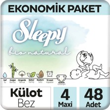 Braventa Collection Bio Natural Ekonomik Paket Külot Bez 4 Numara Maxi 48 Adet