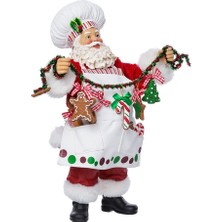 Braventa Collection Kurt Adler Fabriche Noel Şefi Noel Baba Heykelcik, 30,5 cm
