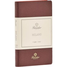 Pineider Defter Milano 9X14 cm Wine Kırmızı Gold CNS1S099106378