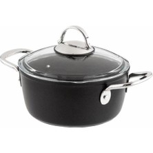 Braventa Collection Nehir Titanium Siyah 24 cm Derin Tencere