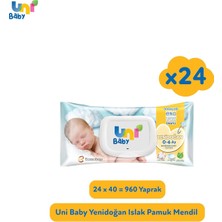 Braventa Collection Baby Yenidoğan Islak Pamuk Mendil 24'lü Fırsat Paketi / 960 Yaprak