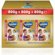 Braventa Collection Bebelac Gold 3 Çocuk Devam Sütü, 3X800GR 9-12 Ay