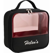 Braventa Collection Pvc Şeffaf Seyahat Makyaj Kozmetik Çantası (Siyah)