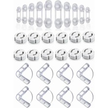 Braventa Collection Orret Home 10 Adet Dolap Kilidi,12 Adet Priz Kapağı,8 Adet Köşe Koruyucu,çocuk Güvenliği,bebek Ekipm